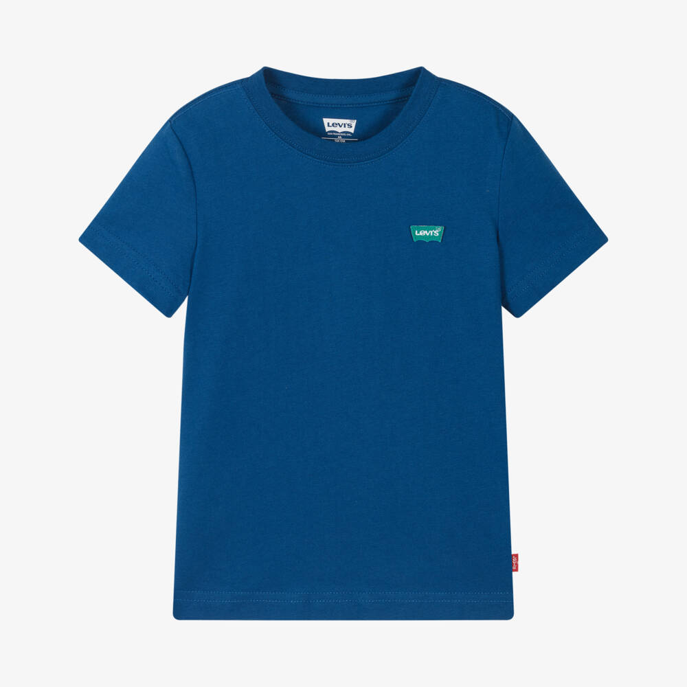 Levi's-Boys Azure Cotton Blend Tee | Childrensalon Outlet