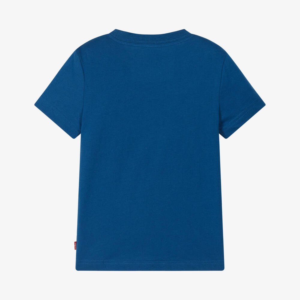Levi's-Boys Azure Cotton Blend Tee | Childrensalon Outlet