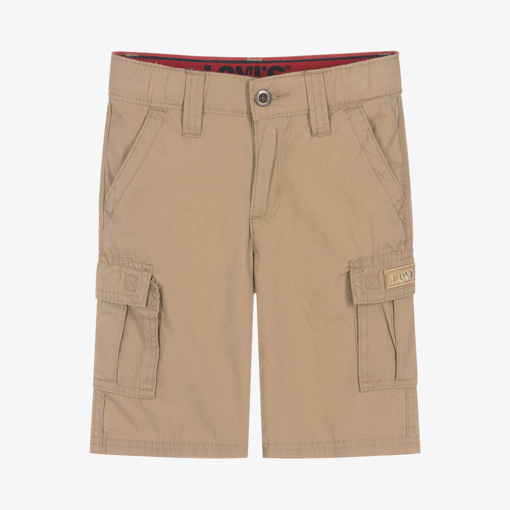 Levi's - Boys Beige Cotton Cargo Shorts | Childrensalon