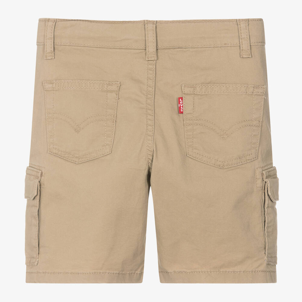 Levi's-Boys Beige Cotton Cargo Shorts | Childrensalon Outlet