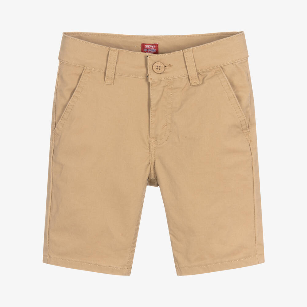 Levi's - Boys Beige Cotton Straight Fit Chino Shorts | Childrensalon