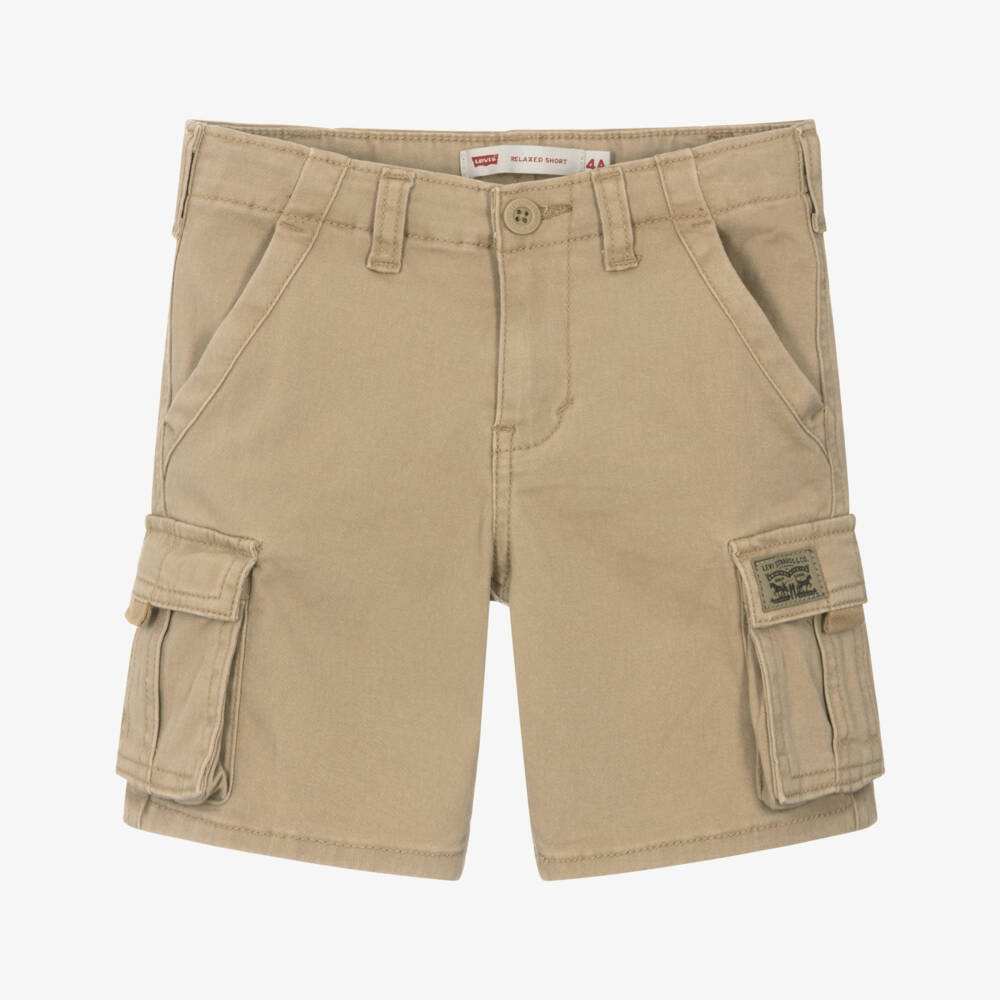 Levi's-شورت كارجو بيج منسوج للأولاد | Childrensalon Outlet