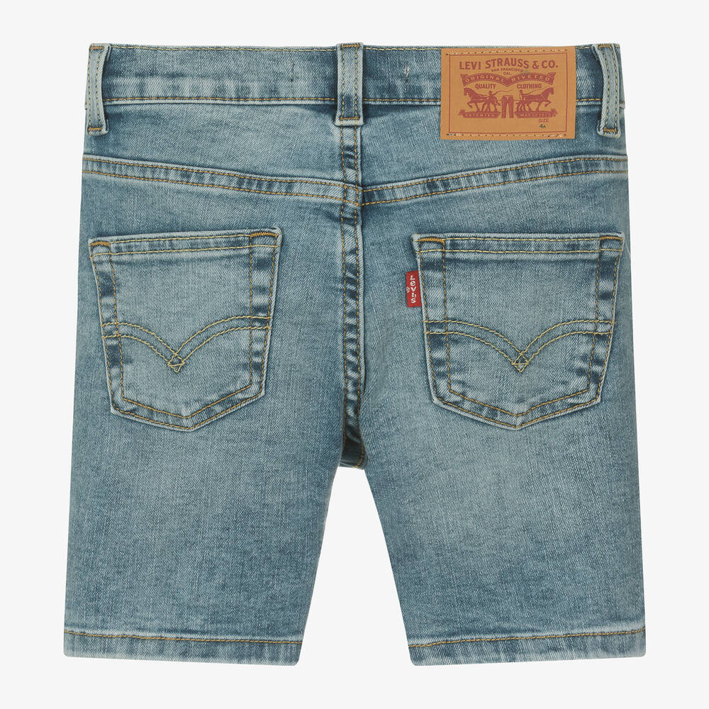 Levi s Boys Blue 510 Skinny Denim Shorts Childrensalon Outlet