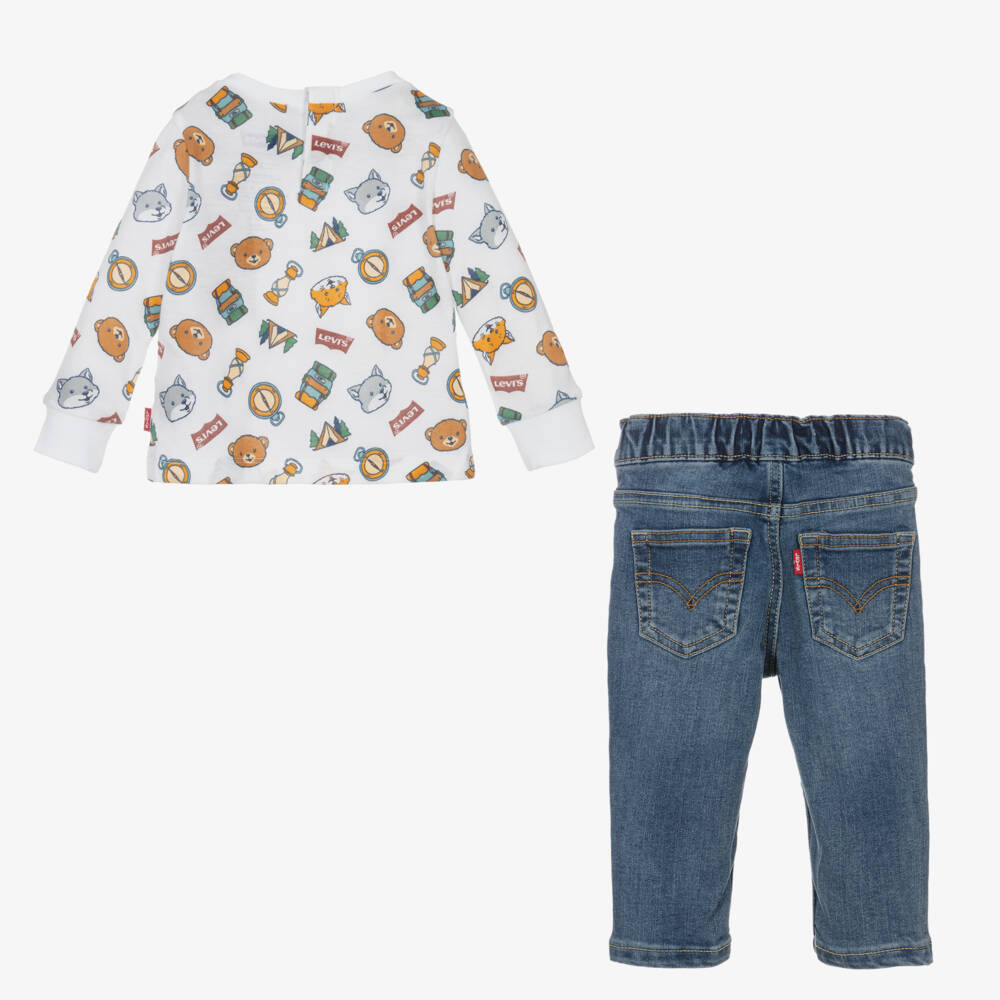 Levi's-Boys Blue and White Outfit Duo | Childrensalon Outlet