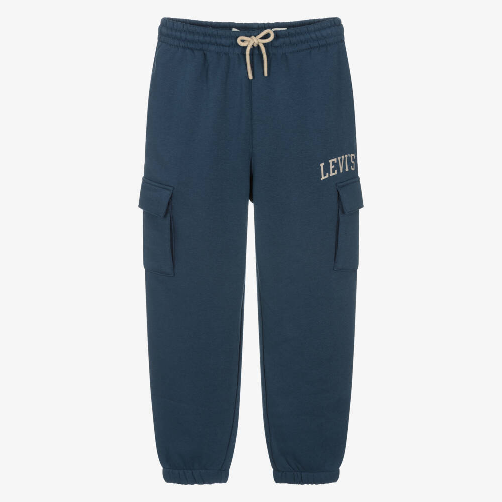 Levi's-Boys Blue Baggy Joggers with Cargo Pockets | Childrensalon Outlet