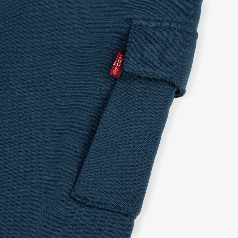 Levi's-Boys Blue Baggy Joggers with Cargo Pockets | Childrensalon Outlet