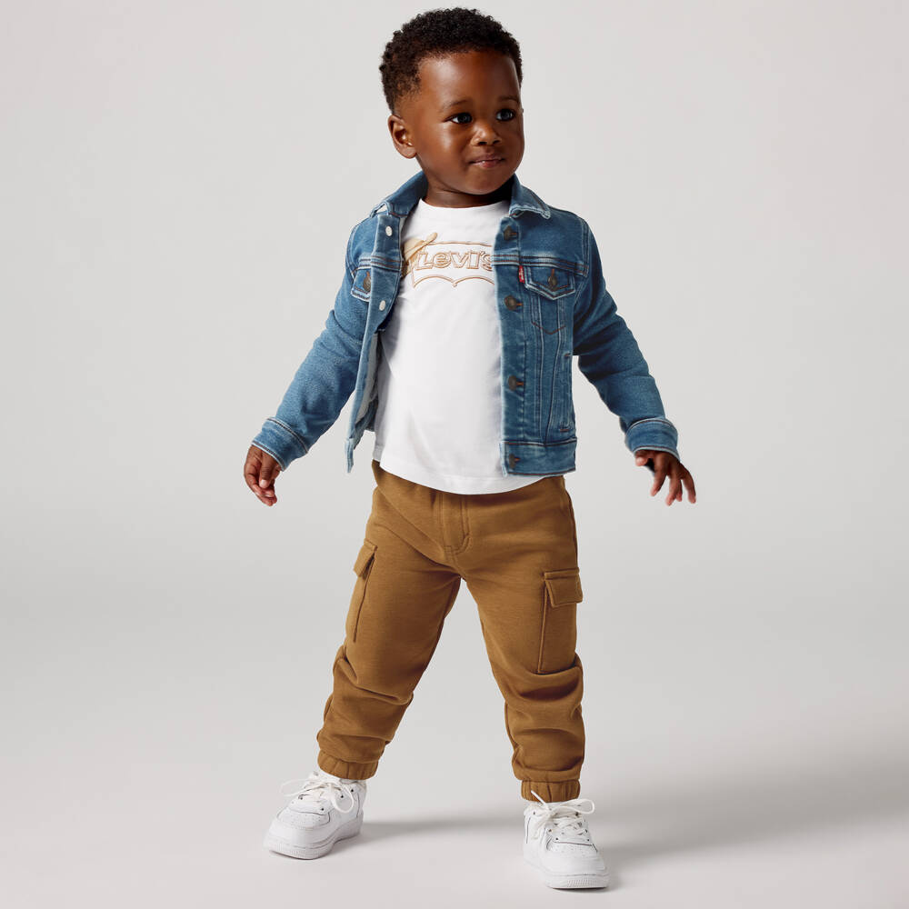 Levi's-Boys Blue & Brown Cozy Ensemble | Childrensalon Outlet