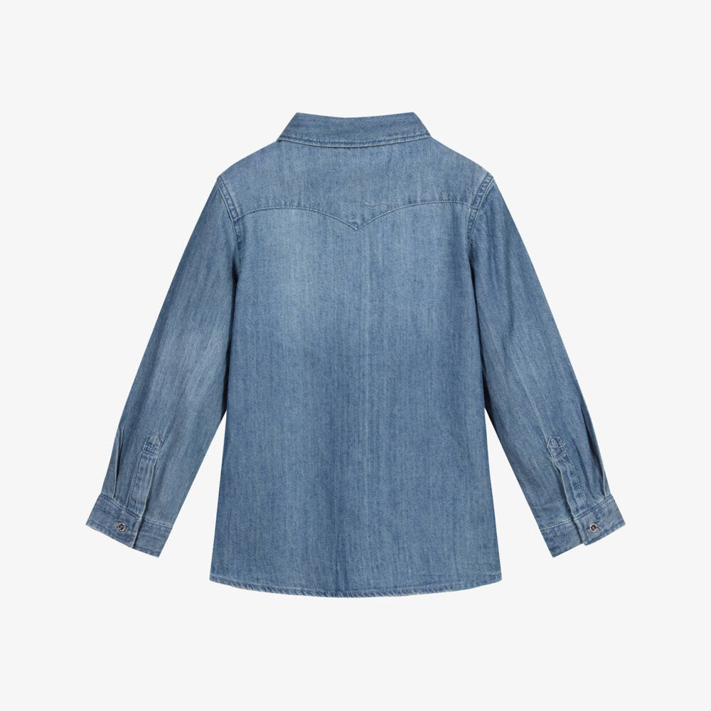 Levi's-قميص دنيم كلاسيكي أزرق للأولاد | Childrensalon Outlet