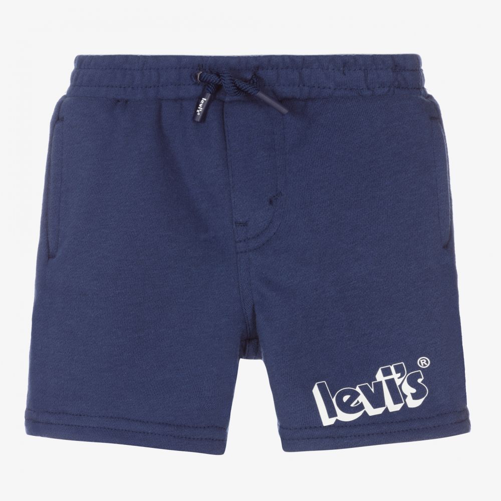 Levi's - Boys Blue Cotton Jersey Shorts | Childrensalon