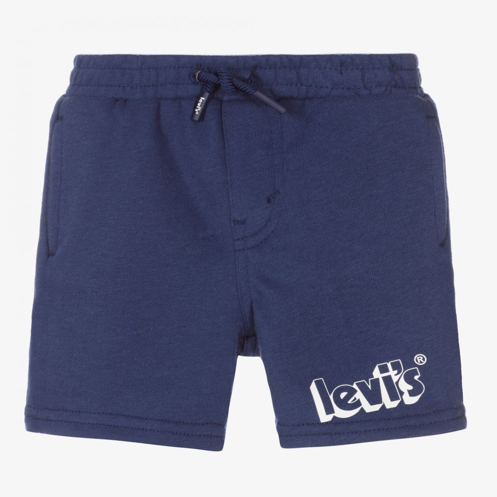 Levi's-Boys Blue Cotton Jersey Shorts | Childrensalon Outlet