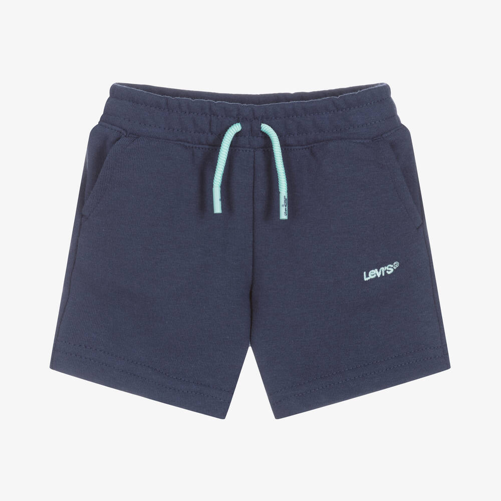 Levi's - Boys Blue Cotton Jersey Shorts | Childrensalon