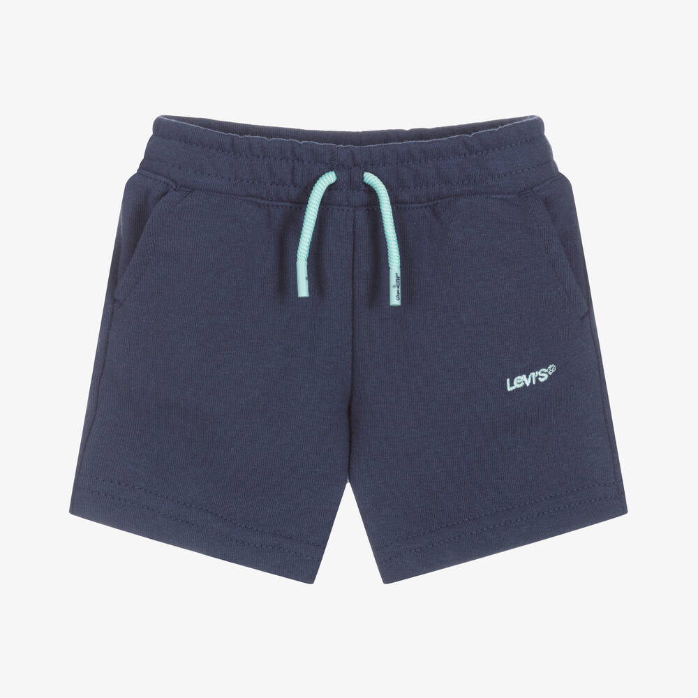 Levi s Boys Blue Cotton Jersey Shorts Childrensalon Outlet