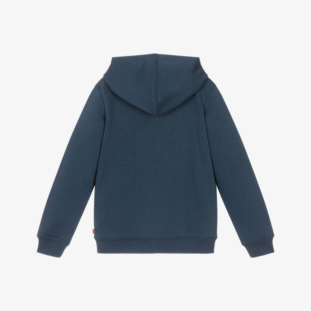 Levi's-Boys Blue Cotton Logo Zip-Up Top | Childrensalon Outlet