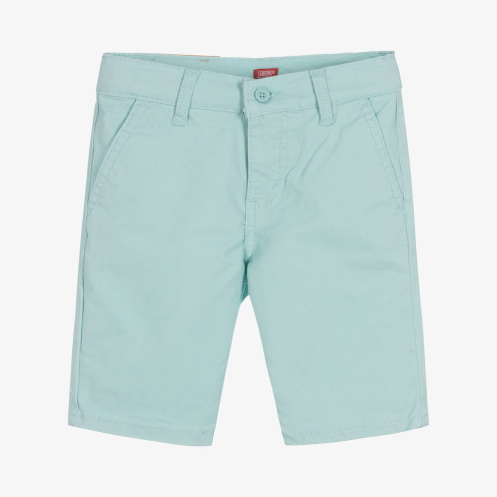 Levi's - Boys Blue Cotton Straight Fit Chino Shorts | Childrensalon