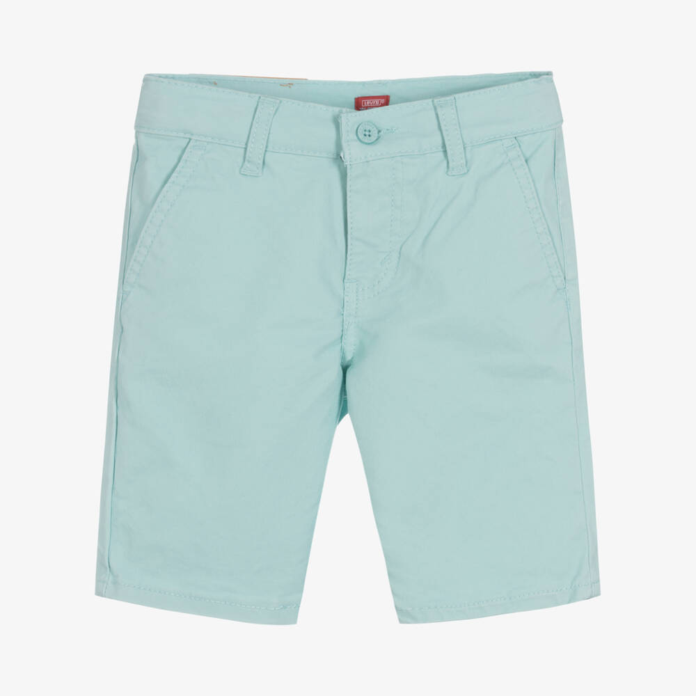 Levi's - Short chino bleu droit en coton | Childrensalon