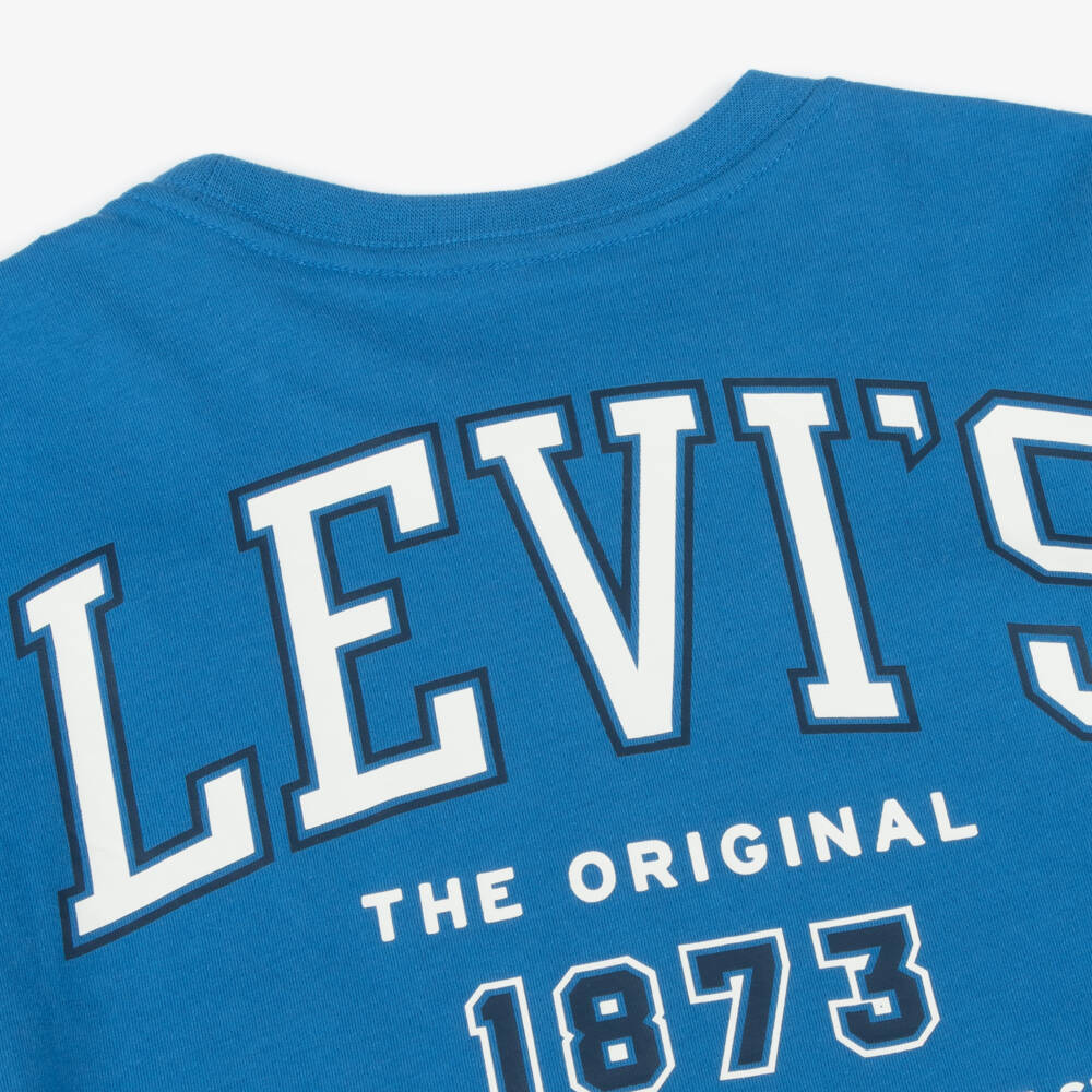 Levi's-Boys Blue Cotton T-Shirt | Childrensalon Outlet