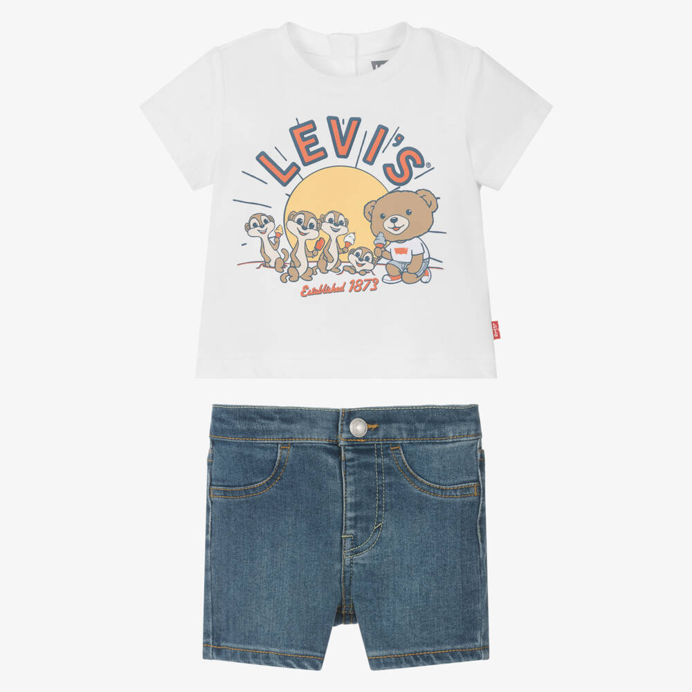 Levi's-Boys Blue Denim Adventure Set | Childrensalon Outlet