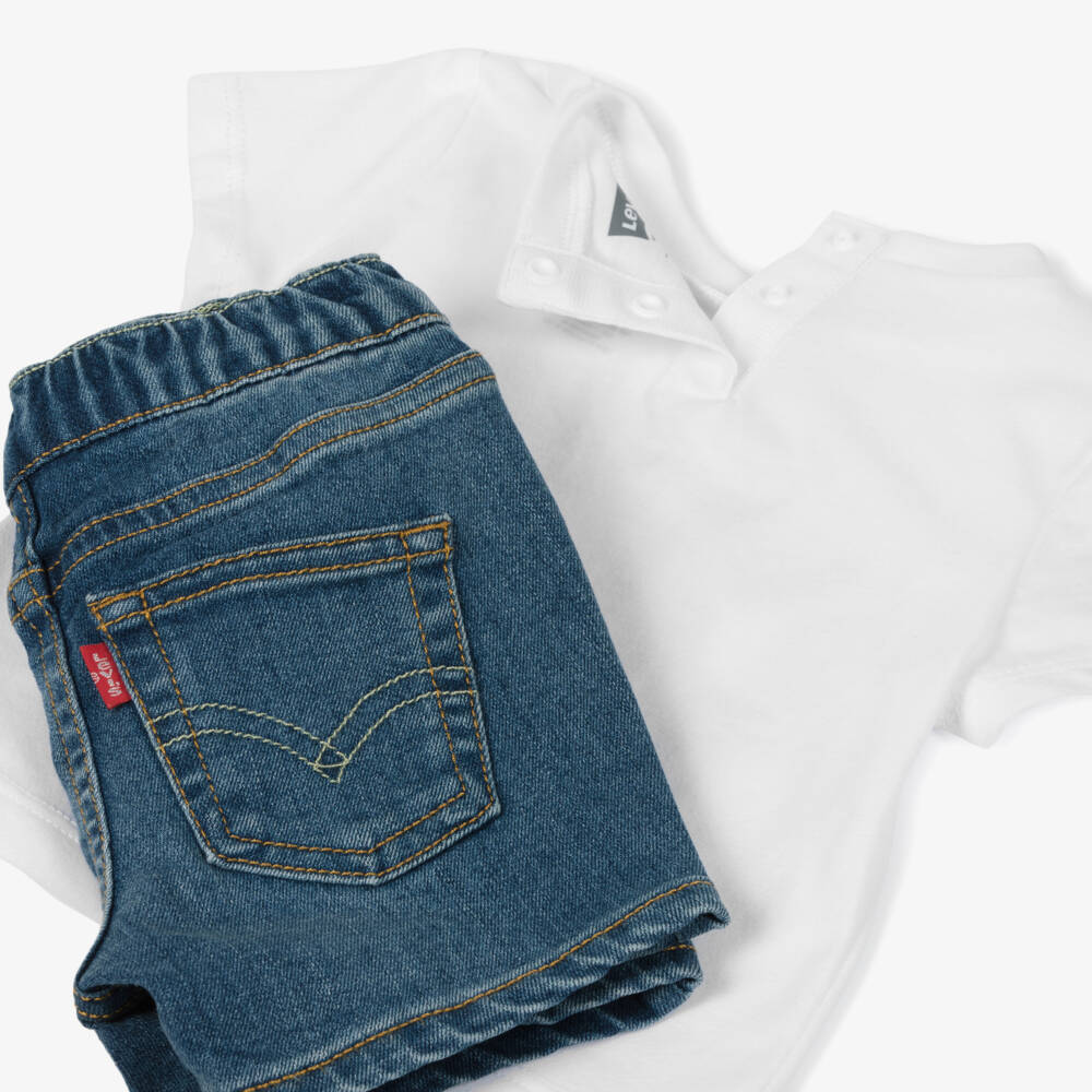 Levi's-Boys Blue Denim Adventure Set | Childrensalon Outlet