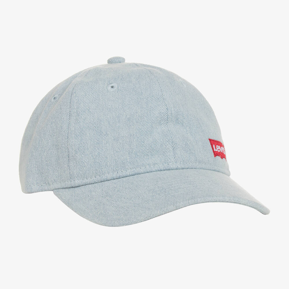 Levi's-Boys Blue Denim Batwing Logo Cap | Childrensalon Outlet