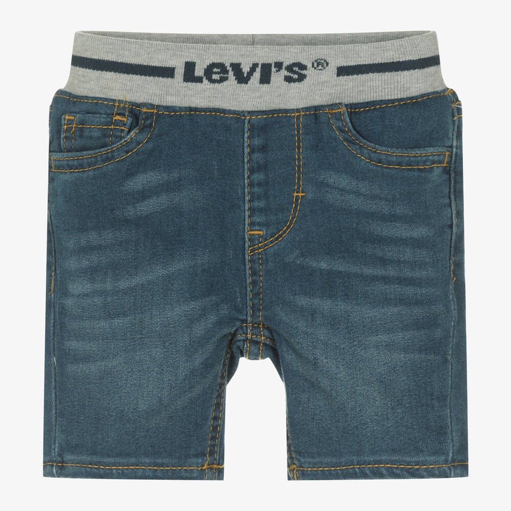 Boys Blue Denim Pull On Shorts