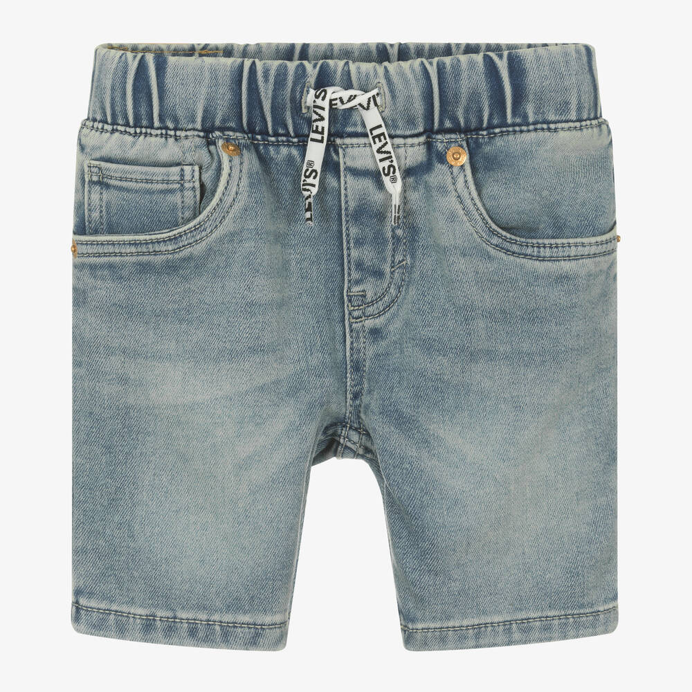 Levi's-Boys Blue Denim Skinny Fit Shorts | Childrensalon Outlet