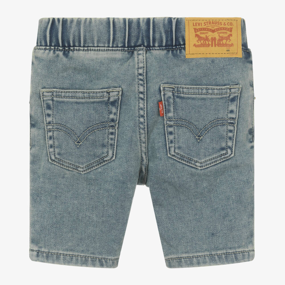 Levi's-Boys Blue Denim Skinny Fit Shorts | Childrensalon Outlet