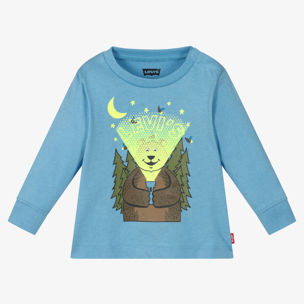 Levi's-Голубой хлопковый топ с рисунком | Childrensalon Outlet