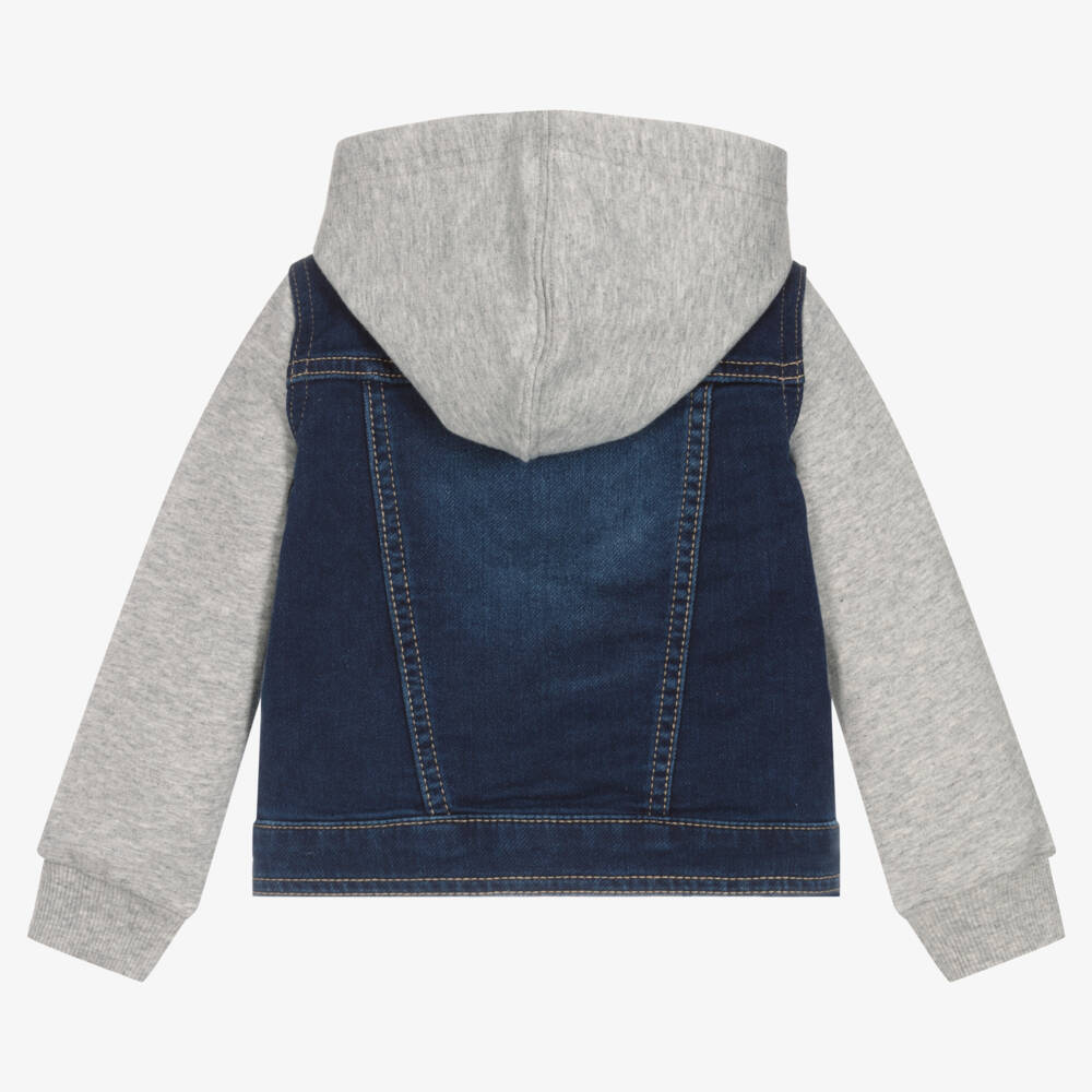 Levi's-Boys Blue Hooded Denim & Jersey Jacket | Childrensalon Outlet