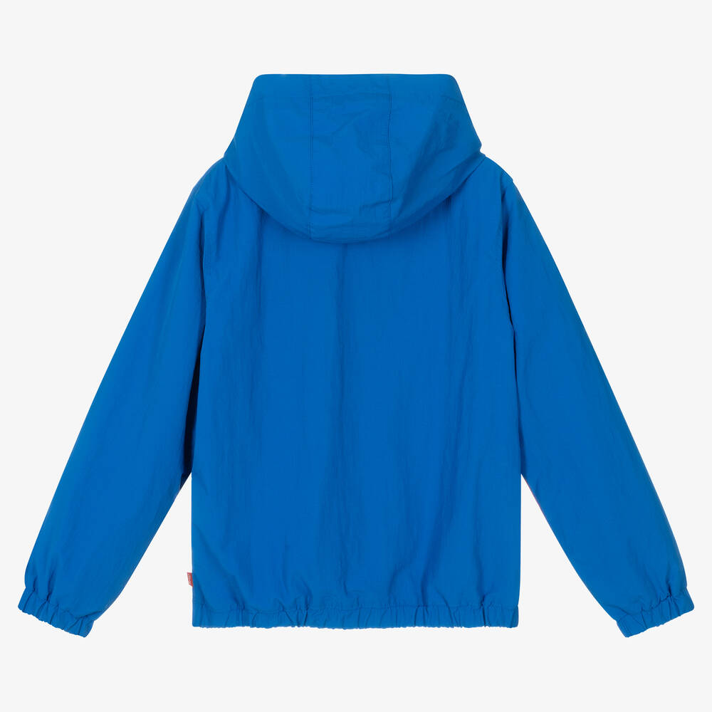 Levi's-Boys Blue Hooded Logo Jacket | Childrensalon Outlet