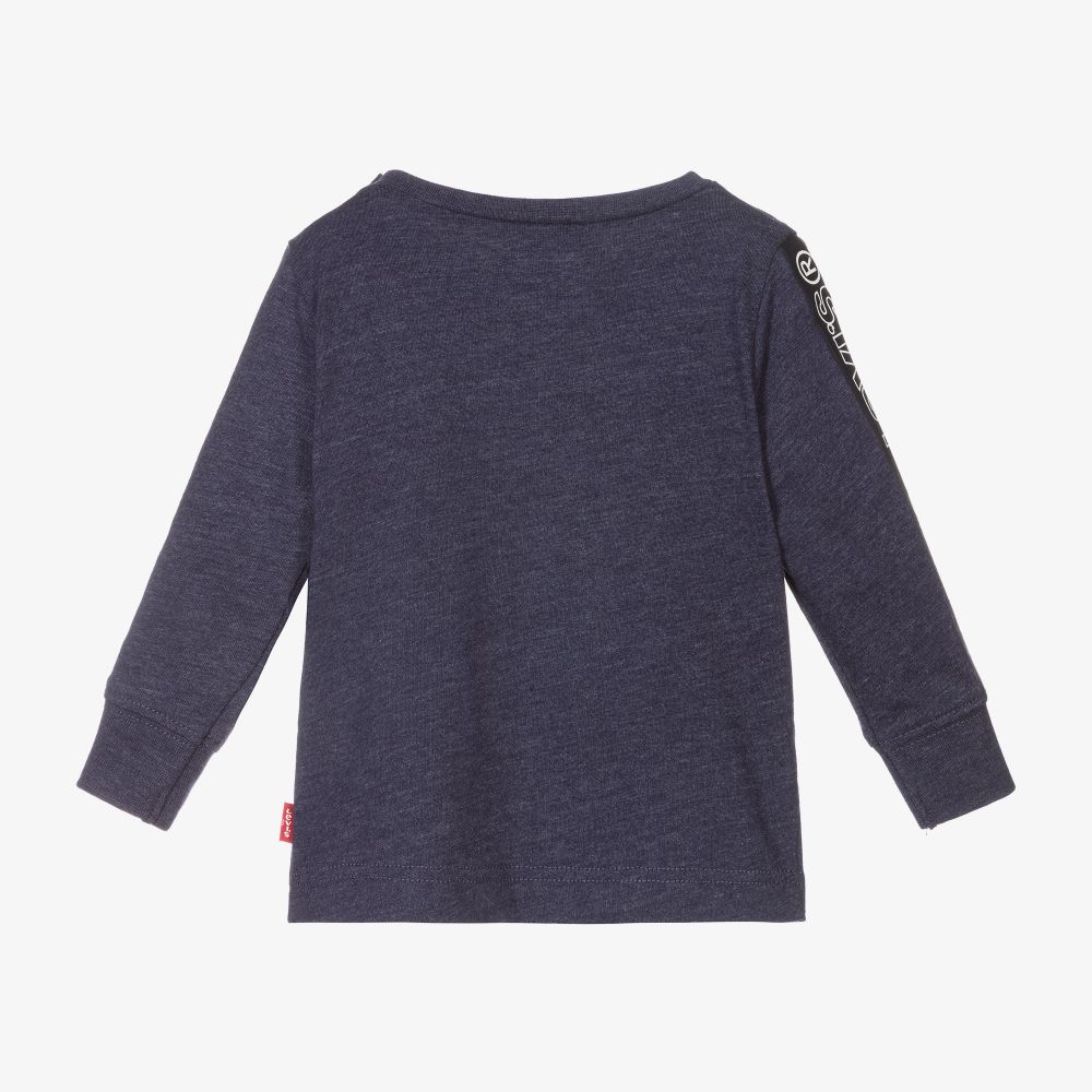 Levi's-توب أطفال ولادي قطن جيرسي لون كحلي | Childrensalon Outlet
