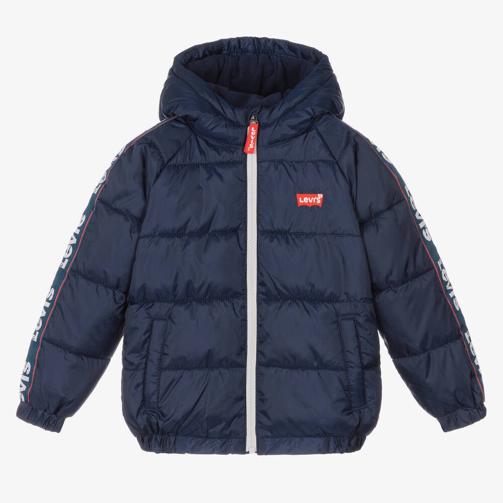 Levi's - Boys Blue Logo Puffer Jacket | Childrensalon