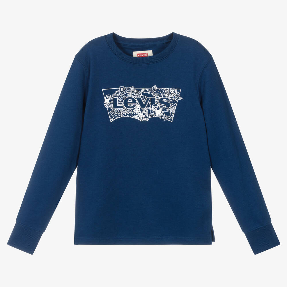 Levi's - Boys Blue Logo Sweatshirt | Childrensalon