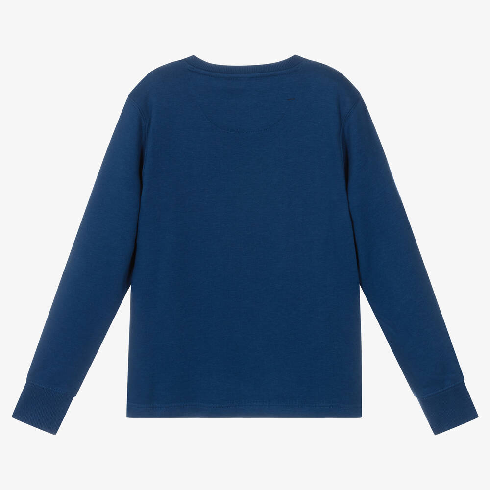 Levi's-Boys Blue Logo Sweatshirt | Childrensalon Outlet