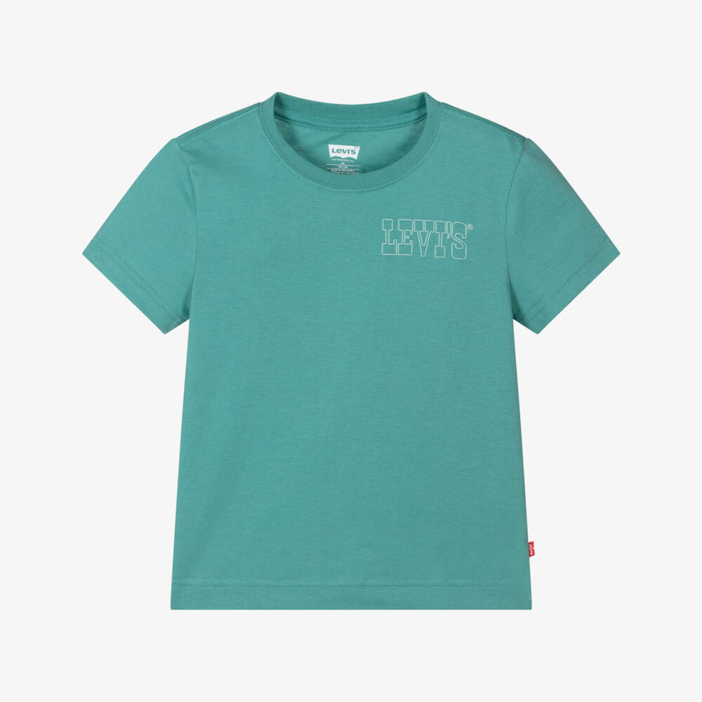 Levi's-تيشيرت أزرق بشعار ناعم للأولاد | Childrensalon Outlet