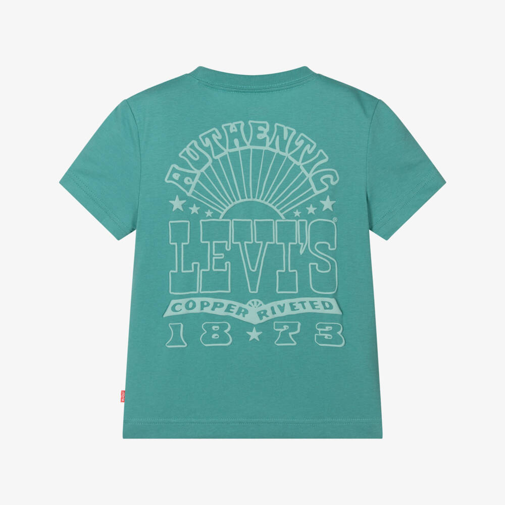 Levi's-Boys Blue Logo Tee with Soft Touch | Childrensalon Outlet