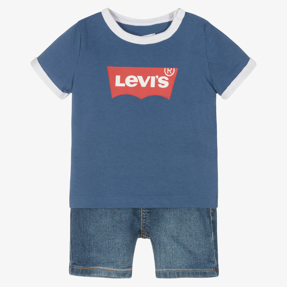 Levi's - Ensemble short et haut bleu garçon | Childrensalon