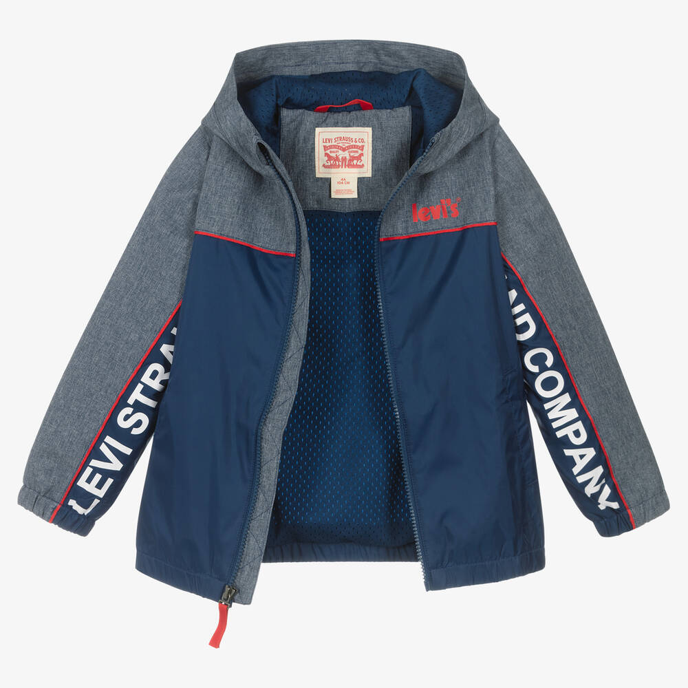 Levi s Boys Blue Logo Windbreaker Jacket