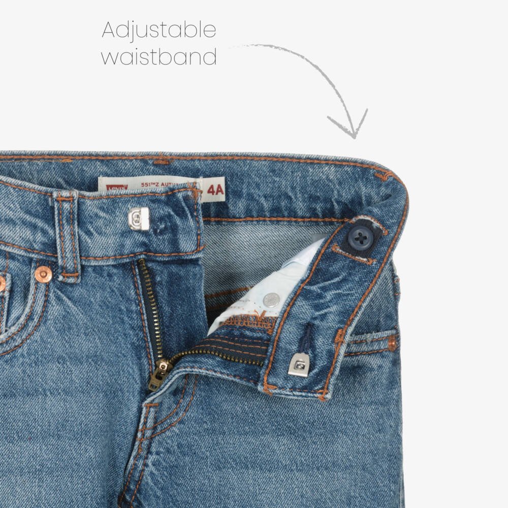 Levi's-Boys Blue Straight Leg Denim | Childrensalon Outlet