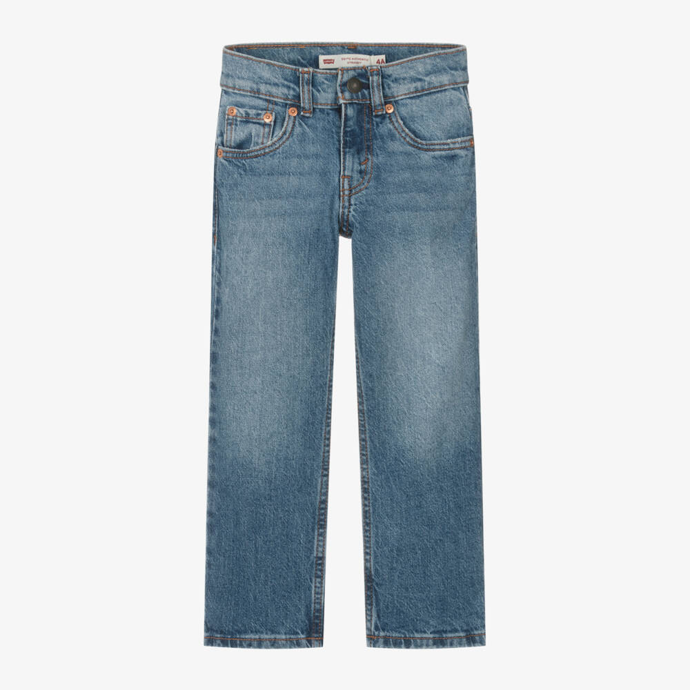 Levi's-Boys Blue Straight Leg Denim | Childrensalon Outlet