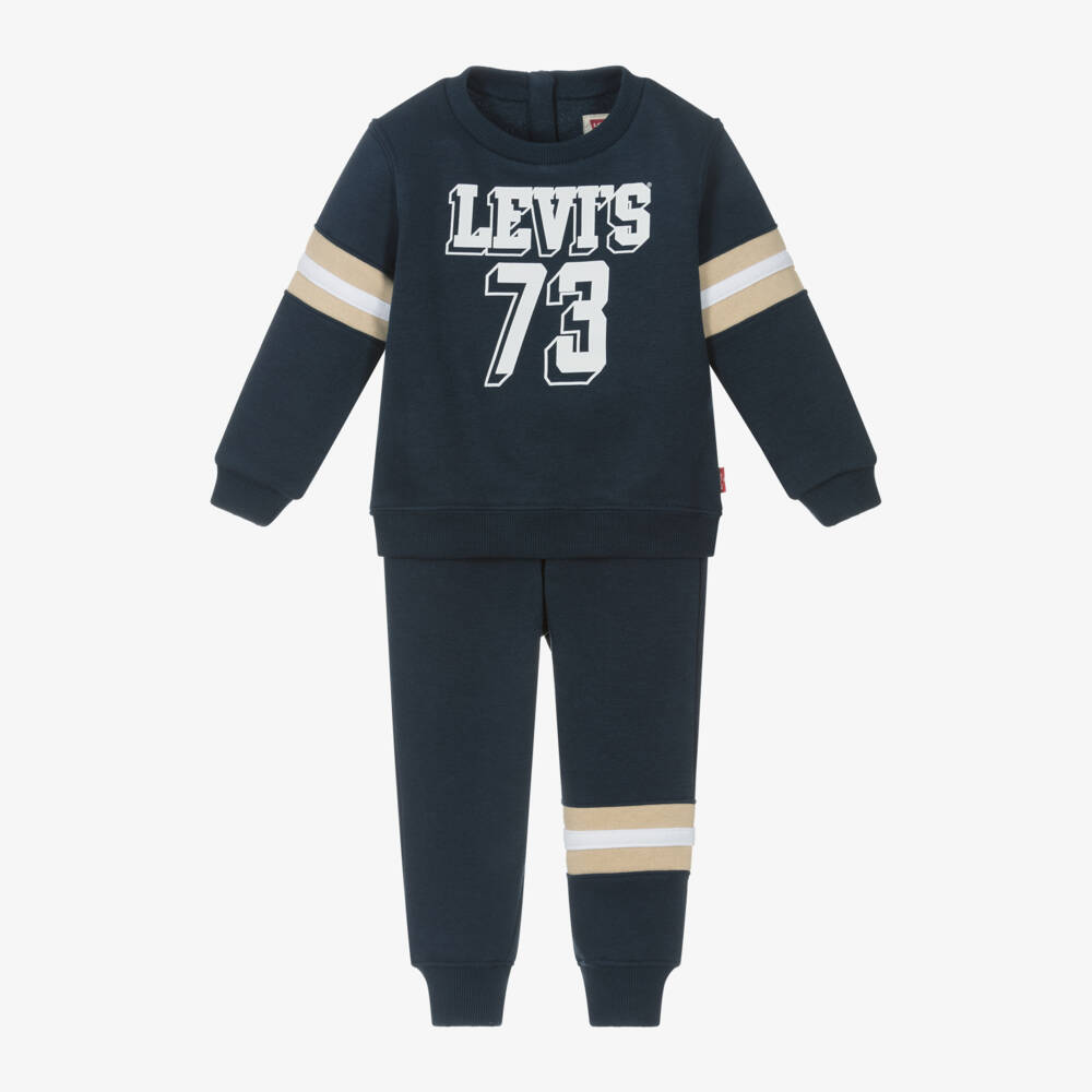 Levi's-Boys Blue Varsity Logo Tracksuit | Childrensalon Outlet