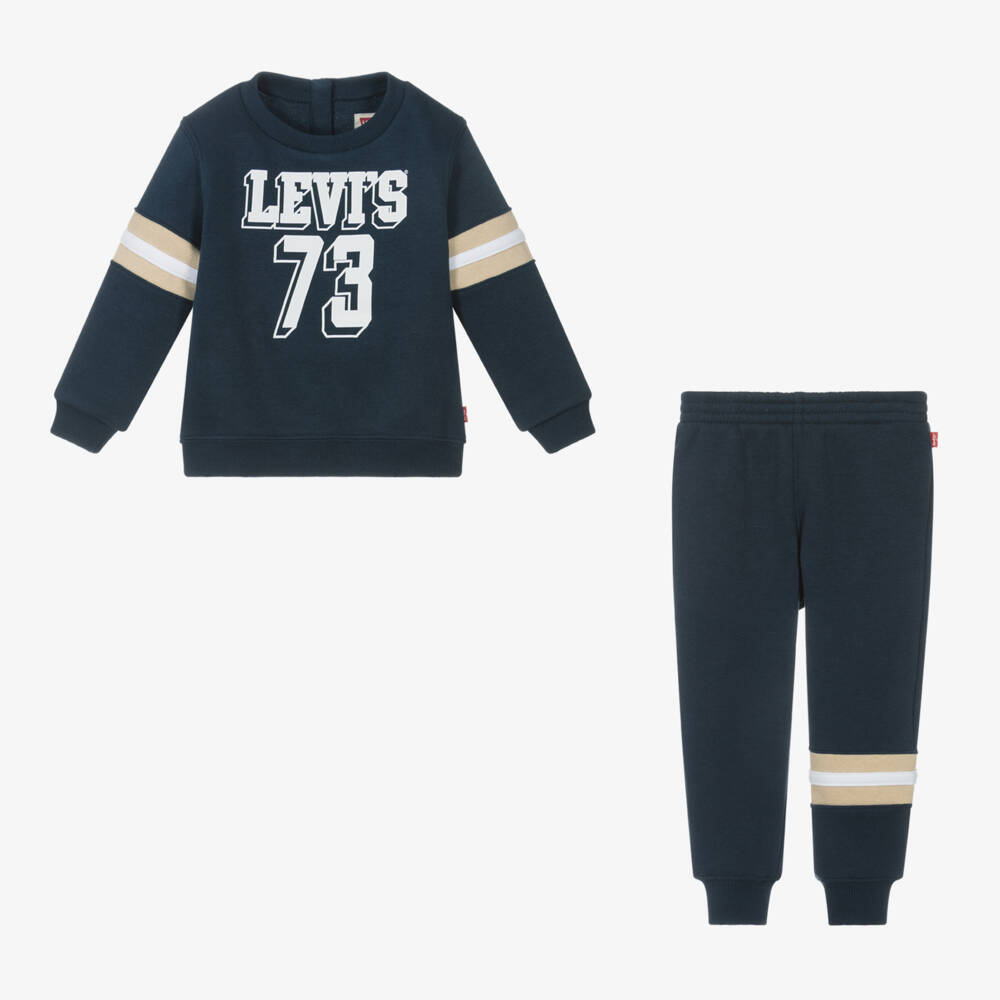 Levi's-Boys Blue Varsity Logo Tracksuit | Childrensalon Outlet