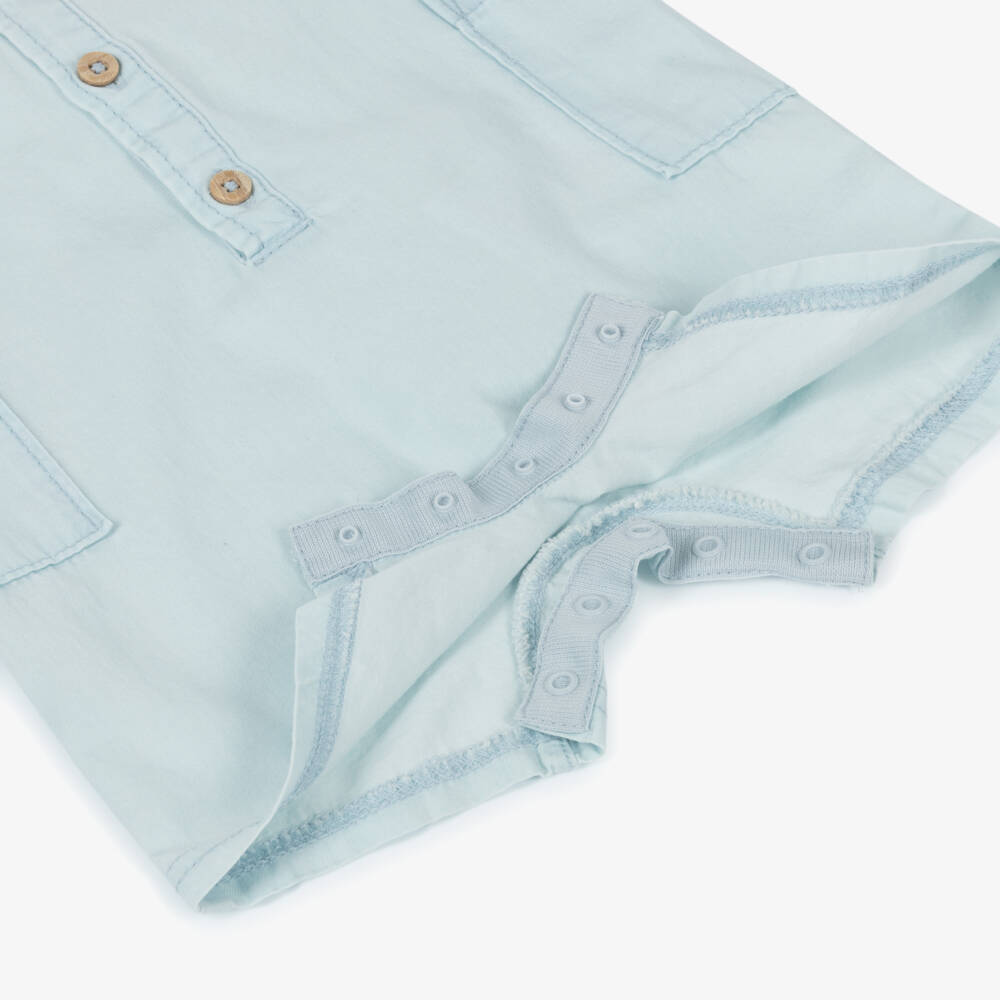 Levi's-Boys Chambray Romper & Hat Ensemble | Childrensalon Outlet