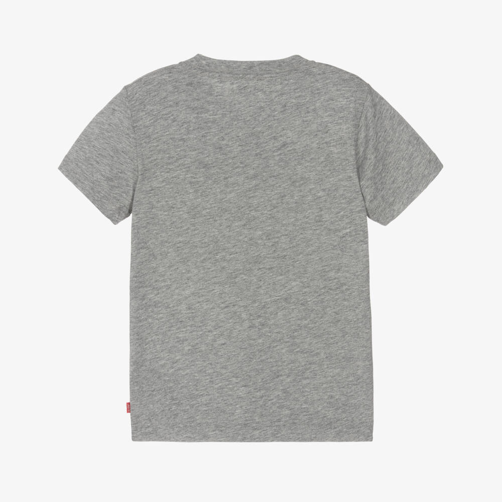 Levi's-Футболка из хлопка с эмблемой для мальчиков в угольном цвете | Childrensalon Outlet
