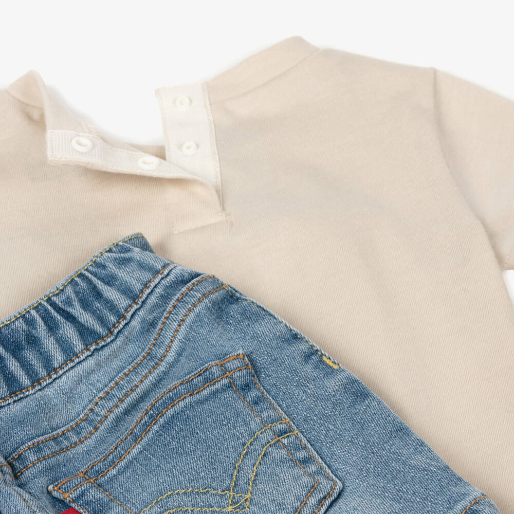 Levi's-Boys Charming Beige Bear Outfit | Childrensalon Outlet