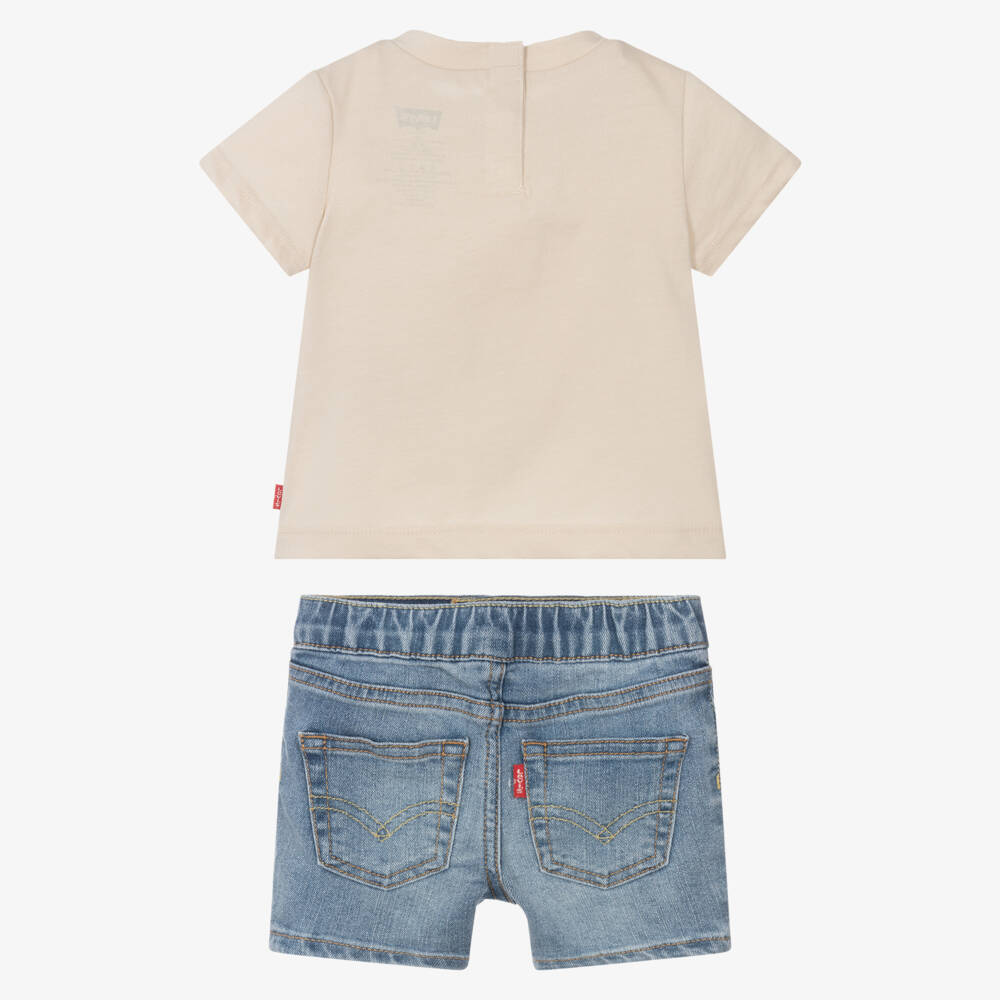 Levi's-Boys Charming Beige Bear Outfit | Childrensalon Outlet