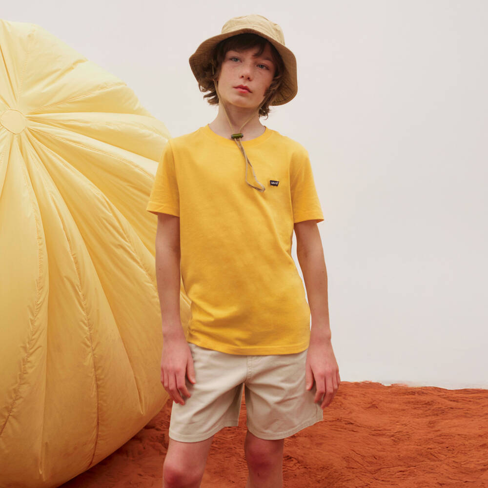 Levi's-بنطلون تويل قطني كلاسيكي بيج للأولاد | Childrensalon Outlet