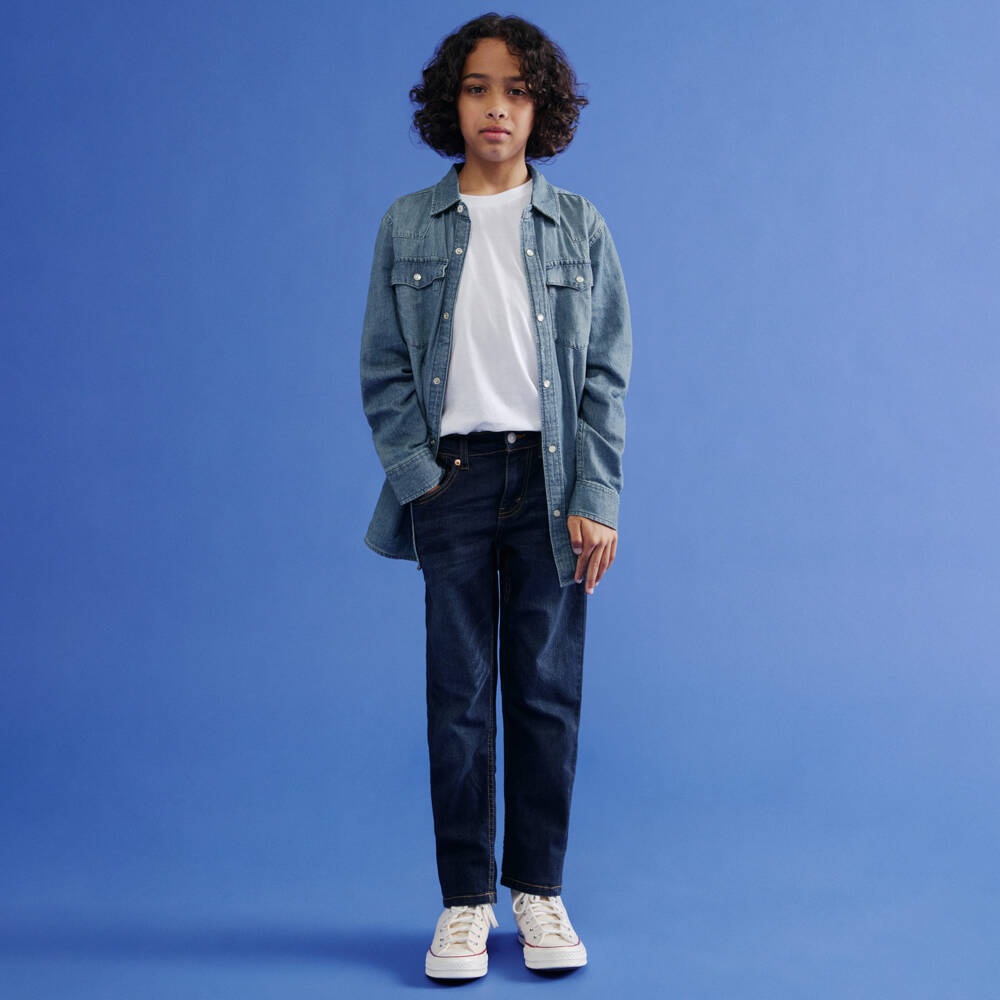 Levi's-Boys Classic Blue Denim Shirt | Childrensalon Outlet