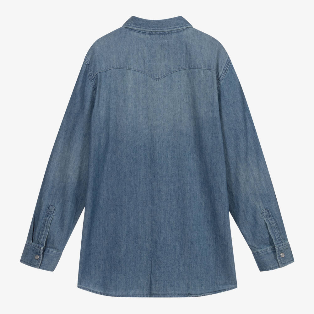 Levi's-Boys Classic Blue Denim Shirt | Childrensalon Outlet