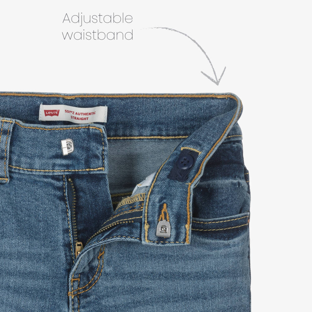 Levi's-Boys Classic Blue Straight Denim Pants | Childrensalon Outlet