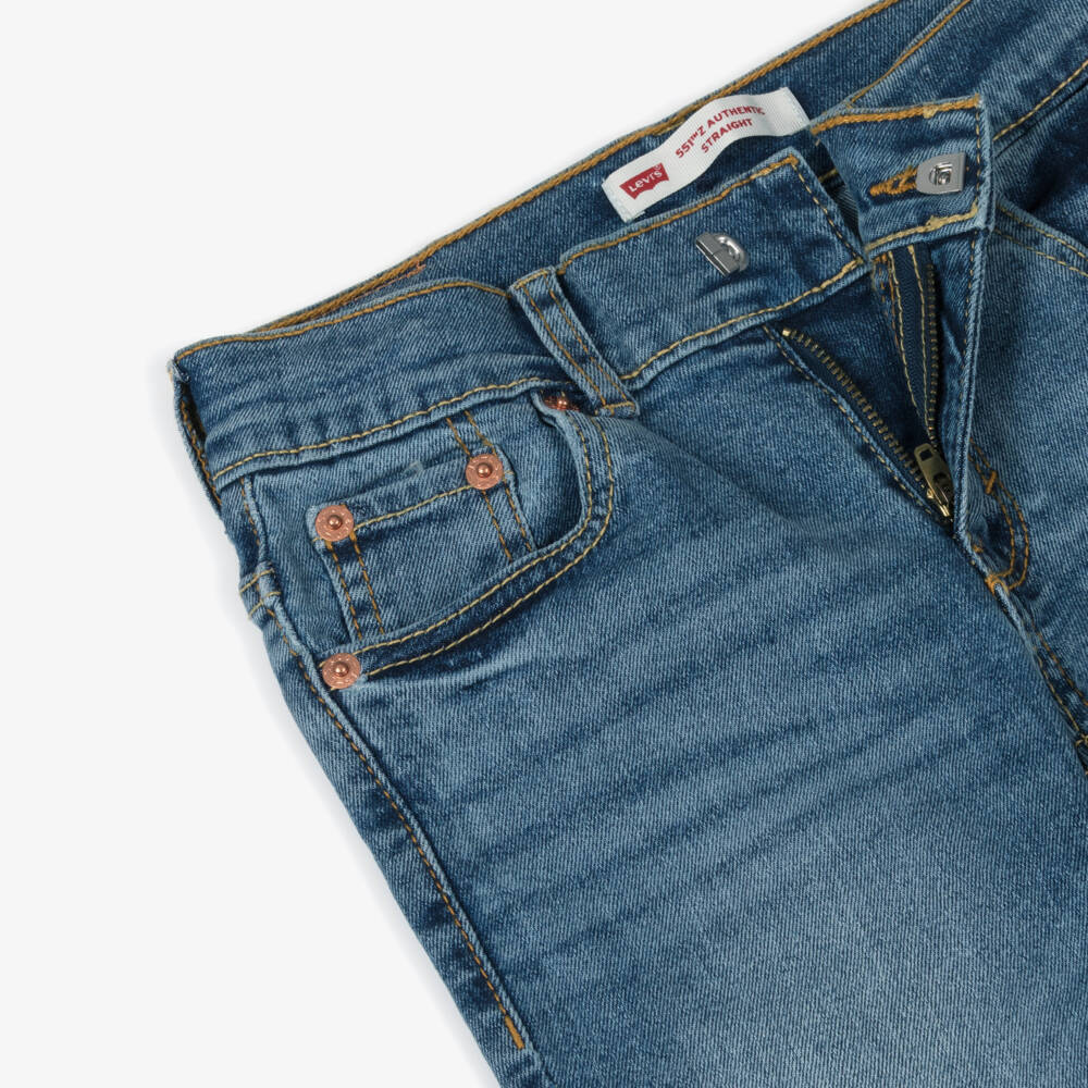 Levi's-Boys Classic Blue Straight Denim Pants | Childrensalon Outlet
